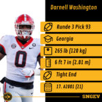 NFL Draft - Runde 3 - Pick 93: Darnell Washington 1 TE Darnell Washington