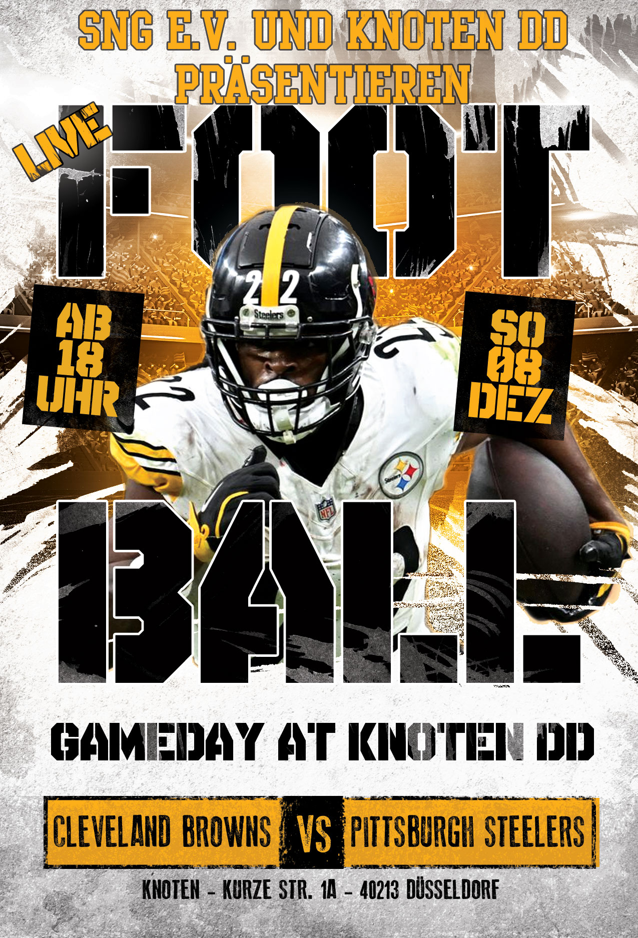 American-Football-Game-Day-Flyer-Knoten-0812202 American Football Game Day Flyer Knoten 0812202