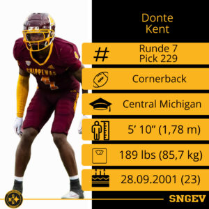Runde 7 – Pick 229 Donte Kent