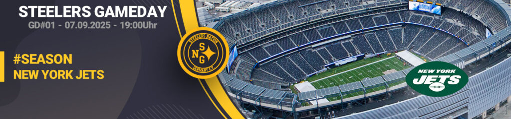 Preview Season 2025 Week 01: Steelers at Jets 1 website header gameday GD01 Jets 1 1