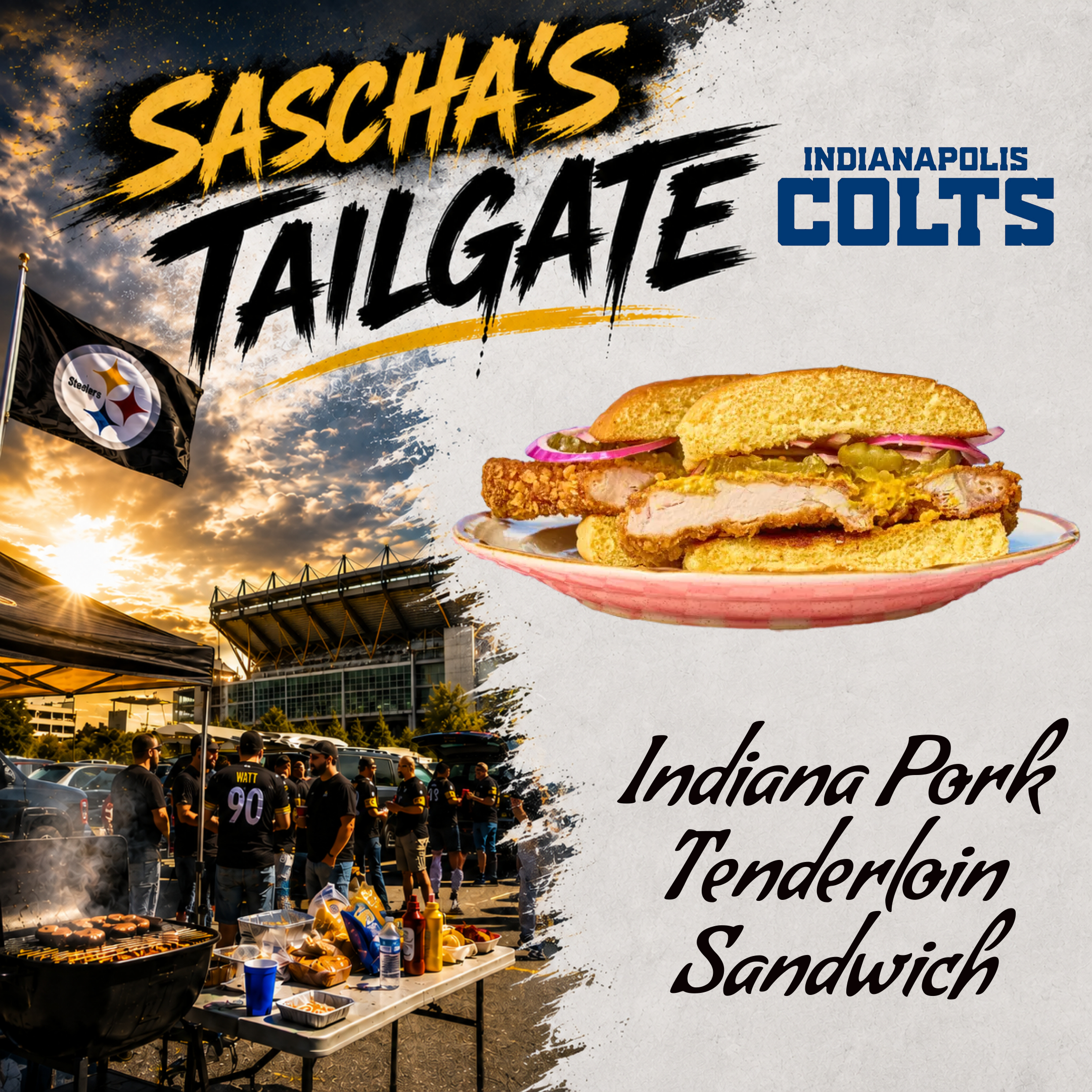 Woche 5 Indianapolis Indiana Pork Tenderloin Sandwich